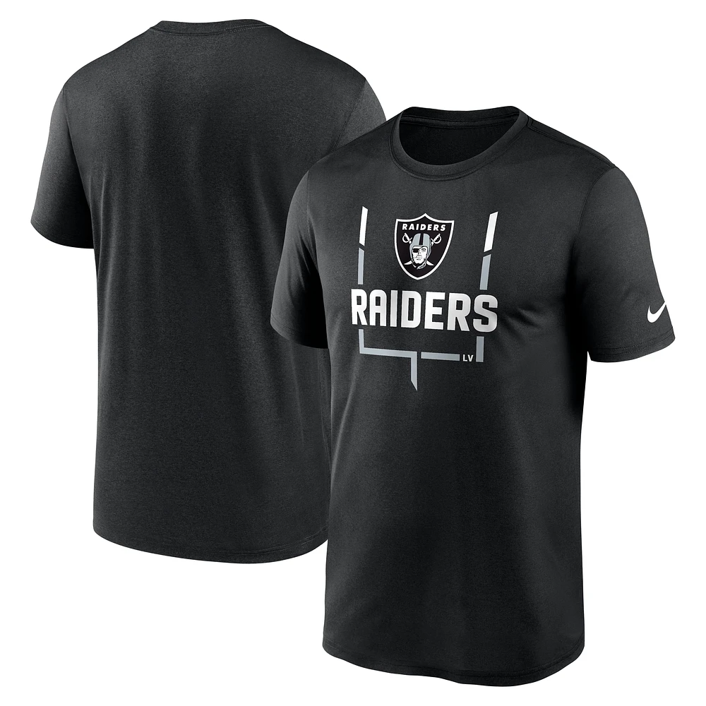 Men's Nike Black Las Vegas Raiders Goalpost Legend Performance T-Shirt