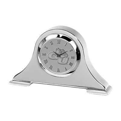 Silver Gonzaga Bulldogs Napoleon Desk Clock