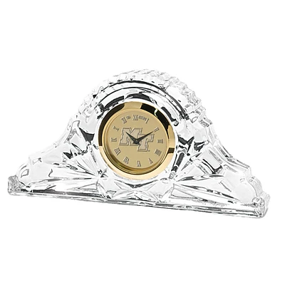Gold MTSU Blue Raiders Crystal Table Clock