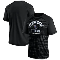 Men's Fanatics Tennessee Titans Blackout Hail Mary Raglan T-Shirt