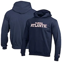 Youth Champion Navy Florida Atlantic Owls Eco Powerblend Pullover Hoodie