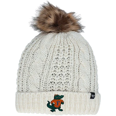 Women's '47 White Florida Gators Meeko Cuffed Knit Hat with Pom