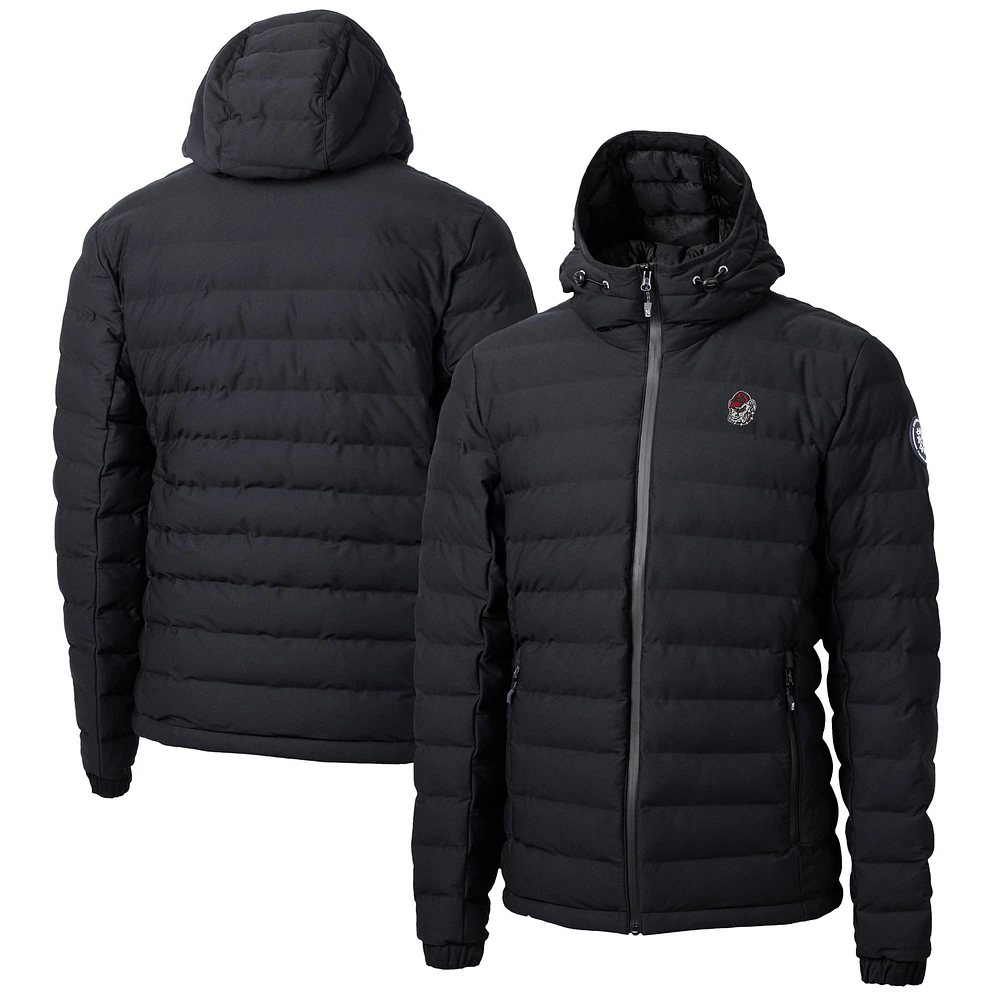 Men's Cutter & Buck Black Georgia Bulldogs Mission Ridge Repreve Eco Insulated Puffer Full-Zip Jacket