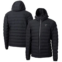Men's Cutter & Buck  Black Delaware State Hornets Mission Ridge Repreve Eco Insulated Puffer Full-Zip Jacket