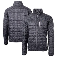 Men's Cutter & Buck  Black Delaware State Hornets Rainier Primaloft Eco Full-Zip Hooded Jacket