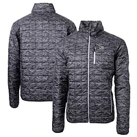 Men's Cutter & Buck  Black Jackson State Tigers Rainier Primaloft Eco Full-Zip Hooded Jacket
