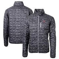 Men's Cutter & Buck  Black Lamar Cardinals Rainier Primaloft Eco Full-Zip Hooded Jacket
