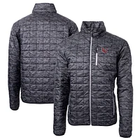 Men's Cutter & Buck  Black Lamar Cardinals Rainier Primaloft Eco Full-Zip Hooded Jacket