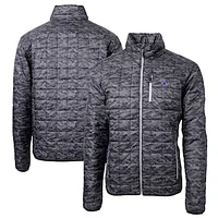 Men's Cutter & Buck  Black Louisiana Tech Bulldogs Rainier Primaloft Eco Full-Zip Hooded Jacket