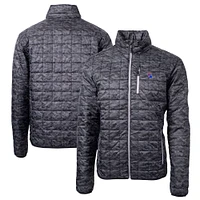 Men's Cutter & Buck  Black Louisiana Tech Bulldogs Rainier Primaloft Eco Full-Zip Hooded Jacket