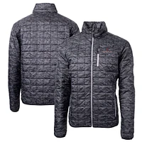 Men's Cutter & Buck  Black Santa Clara Broncos Rainier Primaloft Eco Full-Zip Hooded Jacket
