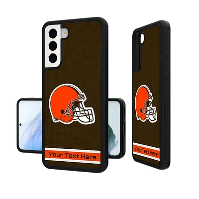 Cleveland Browns Personalized Stripe Design Galaxy Bump Case