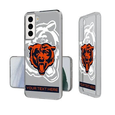 Chicago Bears Personalized Tilt Design Galaxy Clear Case