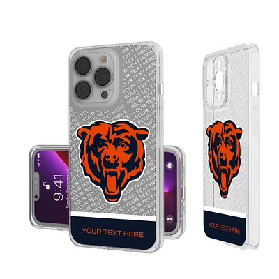 Chicago Bears Personalized Endzone Plus Design iPhone Clear Case