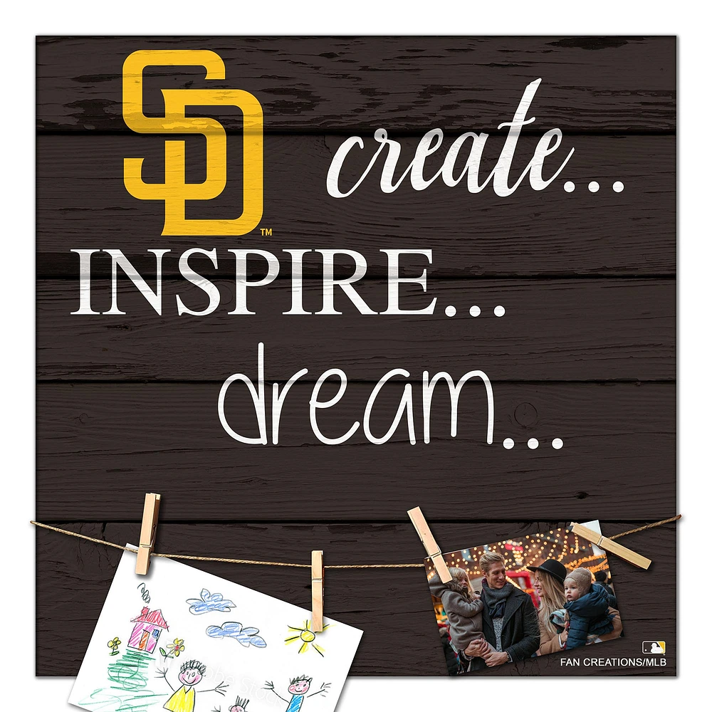 San Diego Padres 18'' x 18'' Create Inspire Dream Sign