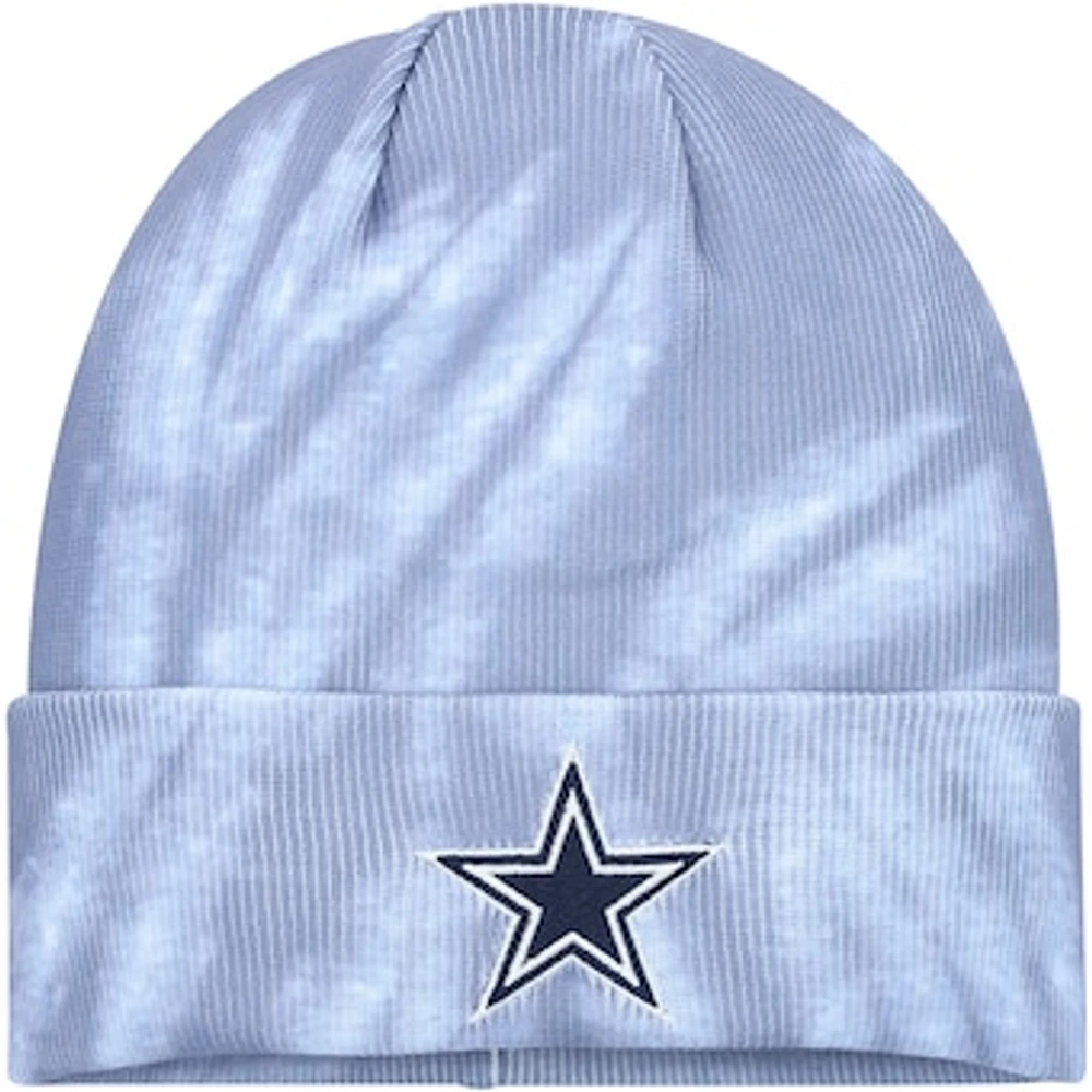 Youth Navy Dallas Cowboys Tie-Dye Cuffed Knit Hat