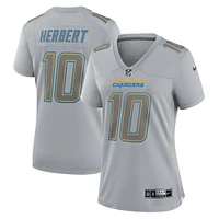 Women's Nike Justin Herbert Gray Los Angeles Chargers Atmosphere Fashion Game Jersey