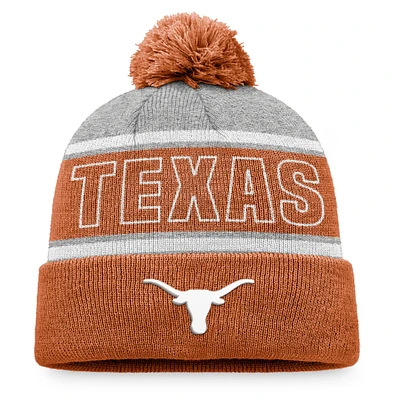 Men's Top of the World Texas Orange Texas Longhorns Cuffed Knit Hat with Pom