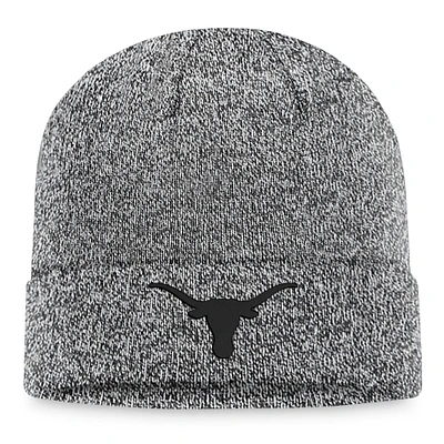 Men's Top of the World Heather Black Texas Longhorns Cuffed Knit Hat