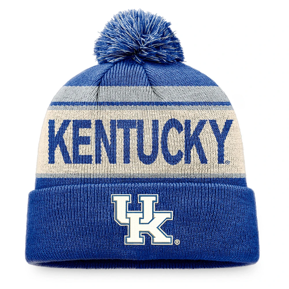 Men's Top of the World Royal Kentucky Wildcats Prime Cuffed Knit Hat with Pom