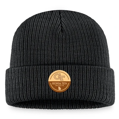 Men's Top of the World Black Georgia Tech Yellow Jackets Elijah Cuffed Knit Hat