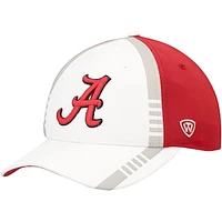 Men's Top of the World White/Crimson Alabama Crimson Tide Iconic Flex Hat