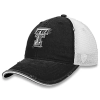 Women's Top of the World Black/White Texas Tech Red Raiders Radiant Trucker Snapback Hat