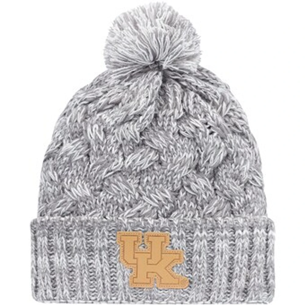 Women's Top of the World Heather Gray Kentucky Wildcats Arctic Cuffed Knit Hat with Pom