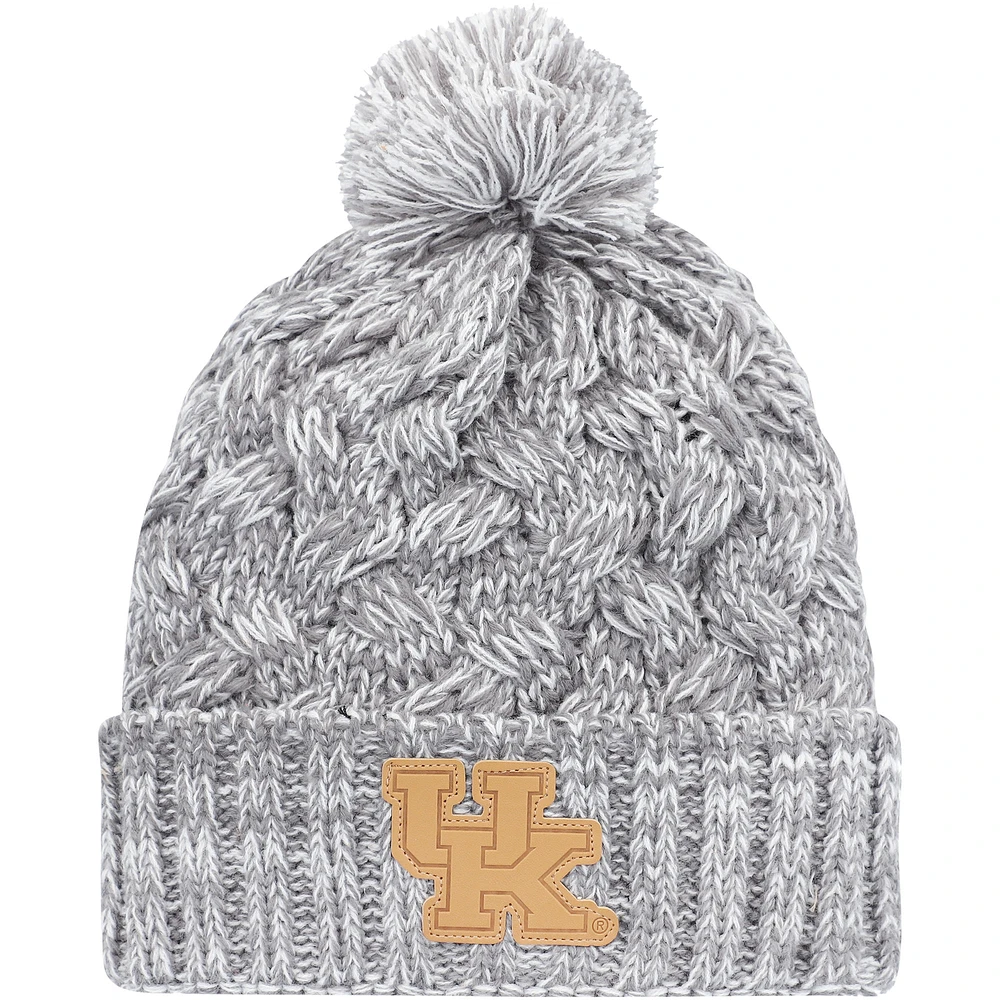 Women's Top of the World Heather Gray Kentucky Wildcats Arctic Cuffed Knit Hat with Pom