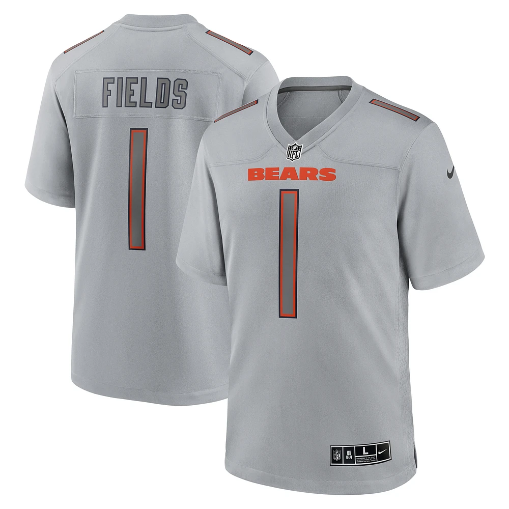 Men's Nike Justin Fields Gray Chicago Bears Atmosphere Fashion Game Jersey