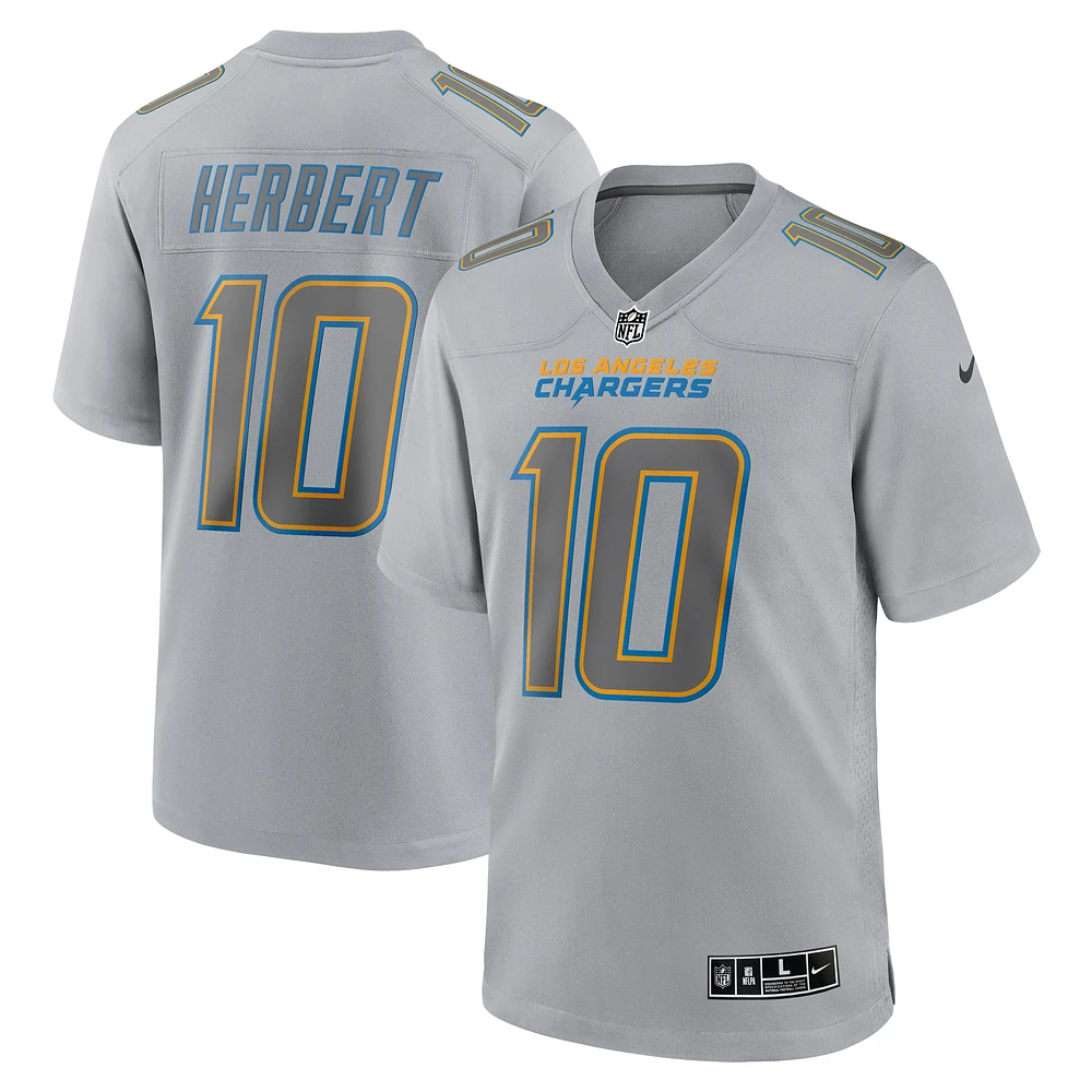 Men's Nike Justin Herbert Gray Los Angeles Chargers Atmosphere Fashion Game Jersey