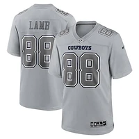 Men's Nike CeeDee Lamb Gray Dallas Cowboys Atmosphere Fashion Game Jersey