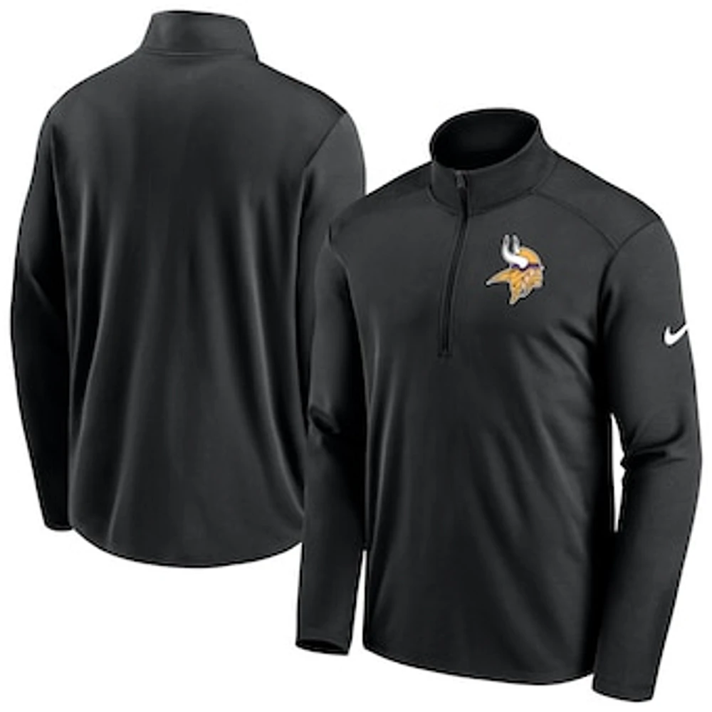 Men's Nike Black Minnesota Vikings Pacer Performance Half-Zip Top