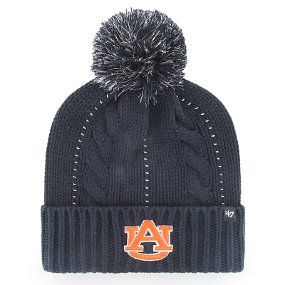 Women's '47 Navy Auburn Tigers Bauble Cuffed Knit Hat with Pom