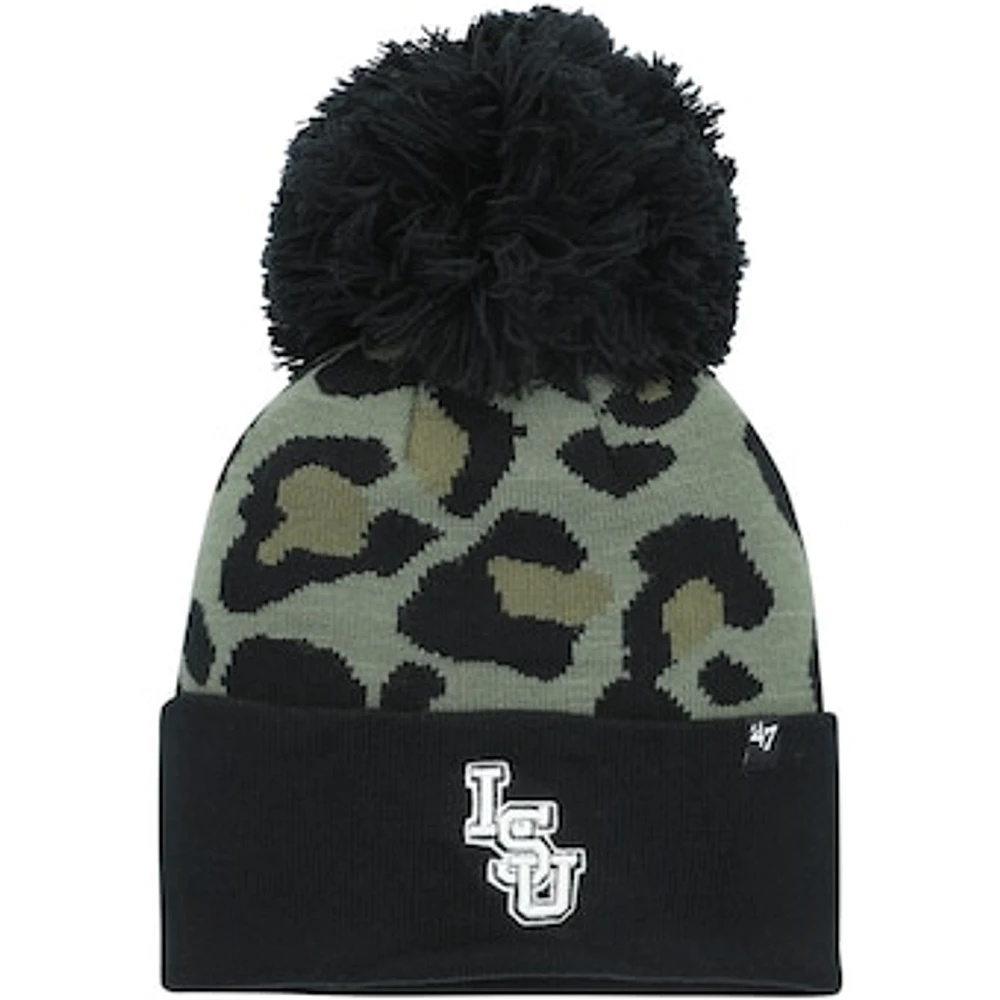 Women's '47 Green LSU Tigers Bagheera Cuffed Knit Hat with Pom