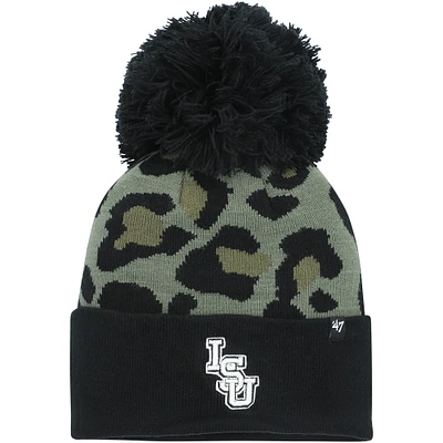 Women's '47 Green LSU Tigers Bagheera Cuffed Knit Hat with Pom