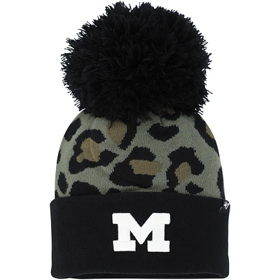 Women's '47 Hunter Green Michigan Wolverines Bagheera Cuffed Knit Hat with Pom