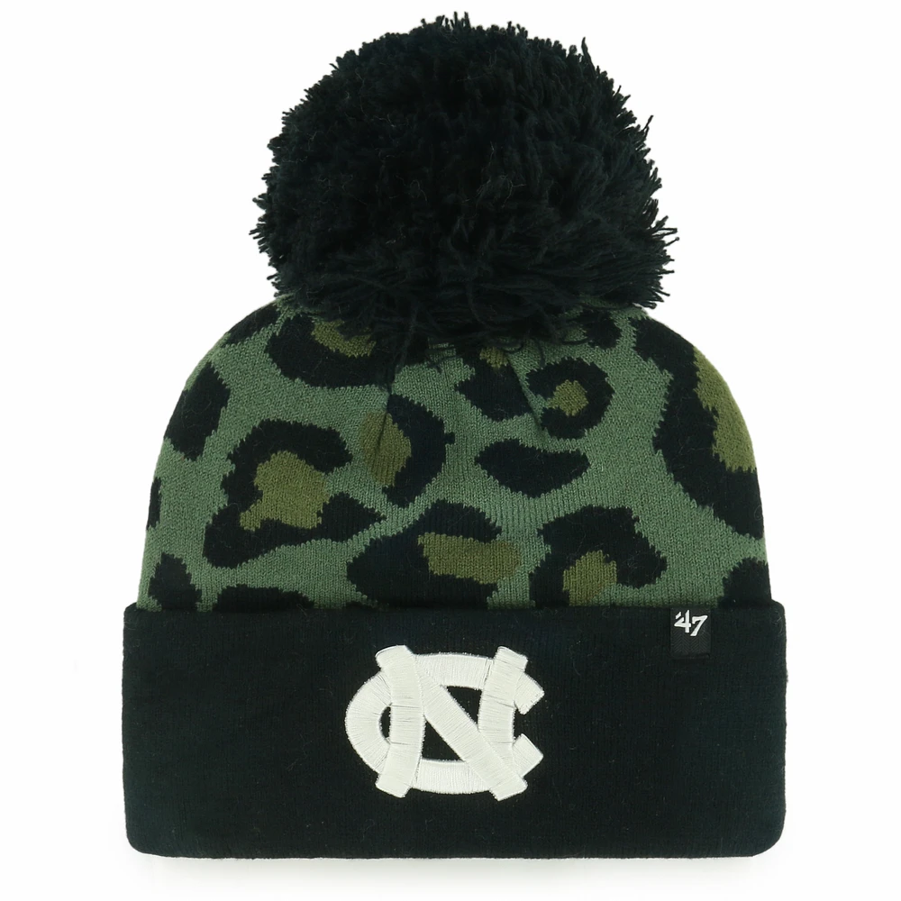 Women's '47 Hunter Green North Carolina Tar Heels Bagheera Cuffed Knit Hat with Pom