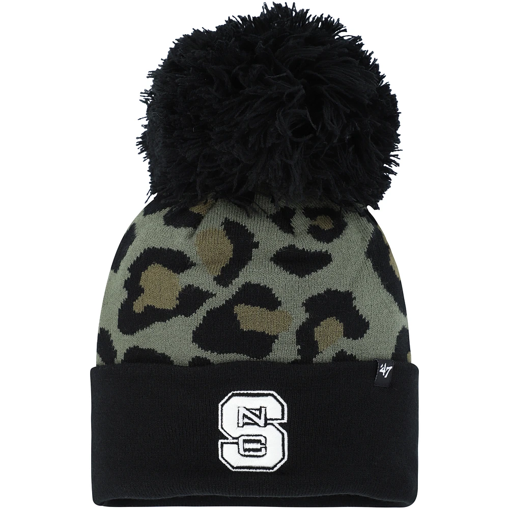 Women's '47 Hunter Green NC State Wolfpack Bagheera Cuffed Knit Hat with Pom