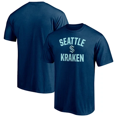Men's Deep Sea Blue Seattle Kraken Victory Arch T-Shirt