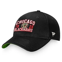 Men's Fanatics Black Chicago Blackhawks True Classic Retro Adjustable Hat