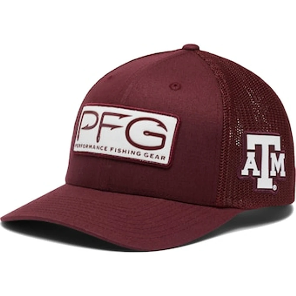 Men's Columbia Maroon Texas A&M Aggies PFG Hooks Flex Hat