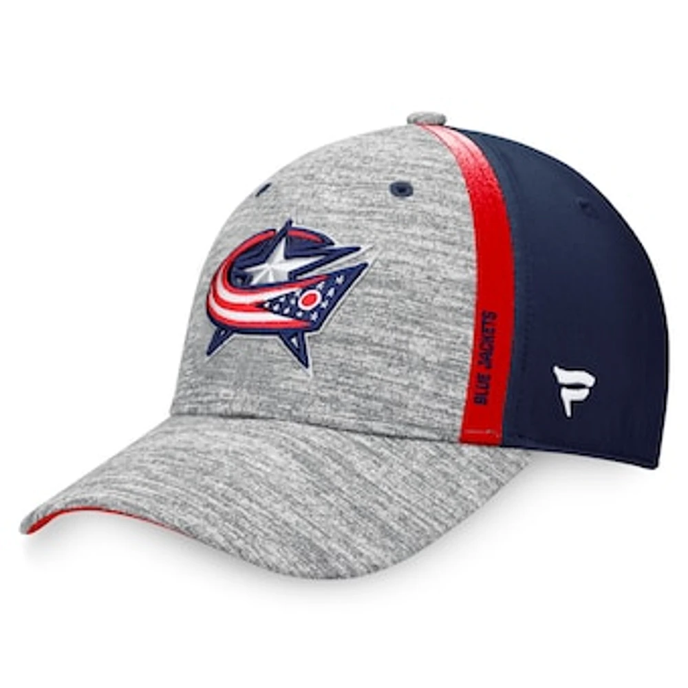 Men's Fanatics Gray/Navy Columbus Blue Jackets Defender Flex Hat