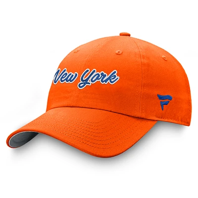 Women's Fanatics Orange  New York Islanders Breakaway Adjustable Hat