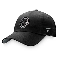 Women's Fanatics Black Boston Bruins Iconic Glimmer Adjustable Hat