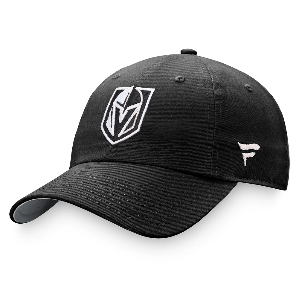 Women's Fanatics Black Vegas Golden Knights Iconic Glimmer Adjustable Hat