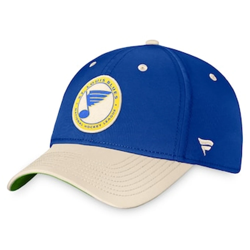 Men's Fanatics Royal/Khaki St. Louis Blues True Classics Retro Flex Hat