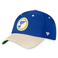 Men's Fanatics Royal/Khaki St. Louis Blues True Classics Retro Flex Hat