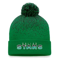 Men's Fanatics Kelly Green Dallas Stars Iconic Gradient Cuffed Knit Hat with Pom