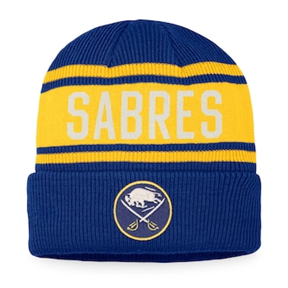 Men's Fanatics Royal/Gold Buffalo Sabres True Classic Retro Cuffed Knit Hat